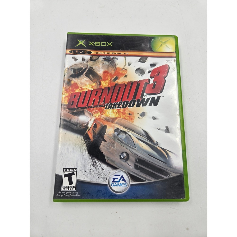 Burnout 3 Takedown Xbox Original CIB EA Games Criterion Racing Video Game